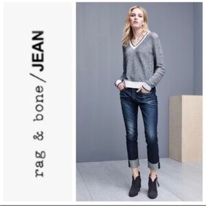 Rag & Bone Dre Jeans Yesler Dark Wash Blue Ankle Designer Denim 30 NWT